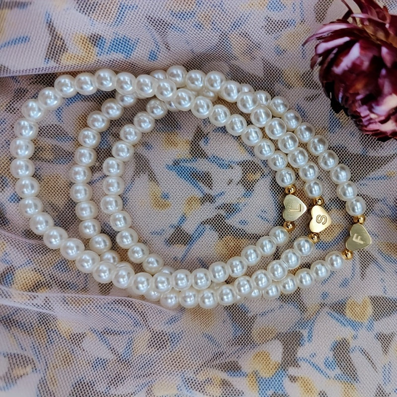 Chic A-Z Heart Initial Bracelet