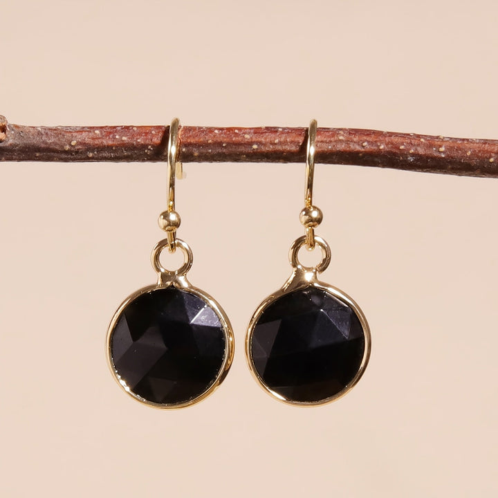 Bohemian Gold Flat Round Earrings