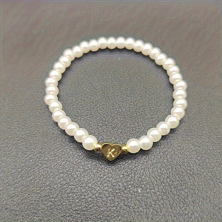 Chic A-Z Heart Initial Bracelet