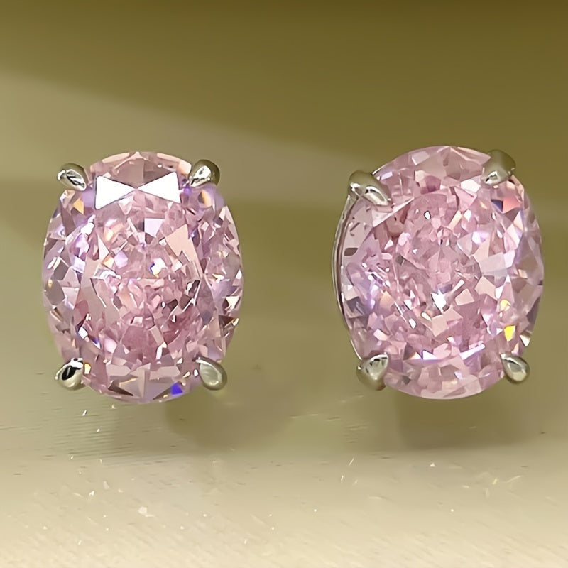 Eternity White Gold Earrings with Cubic Zirconia