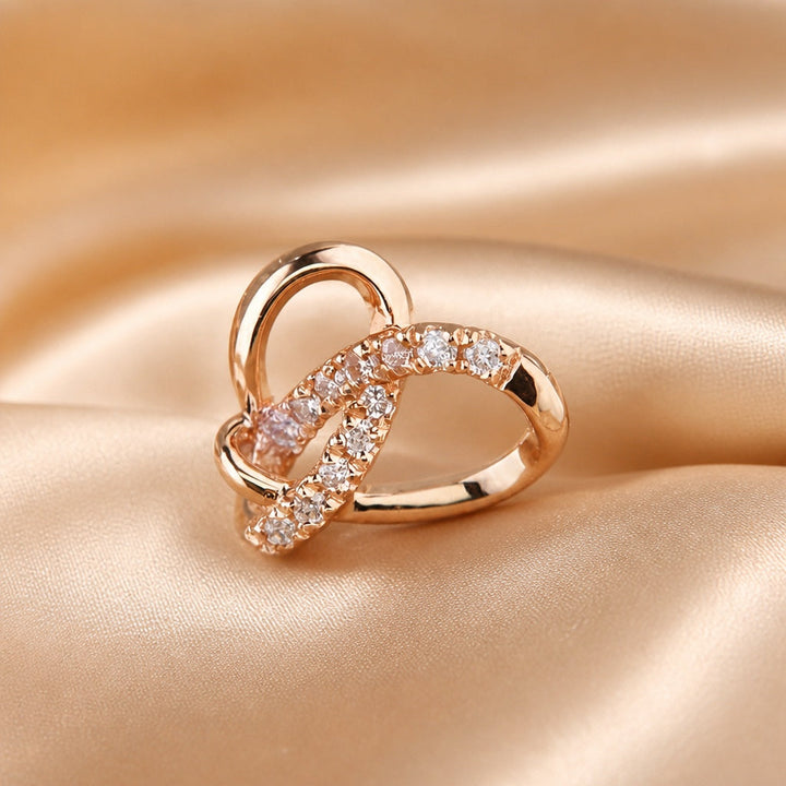 Geometric Stud Earrings in Zirconia and White Gold