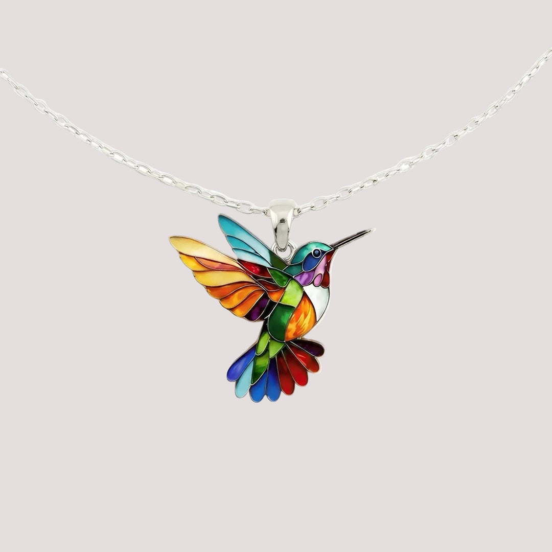 Hummingbird Necklace + Earrings Set