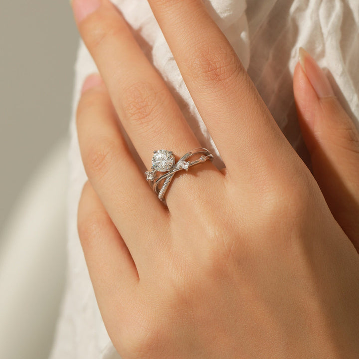 Starlit Sky White Gold Zirconia Ring