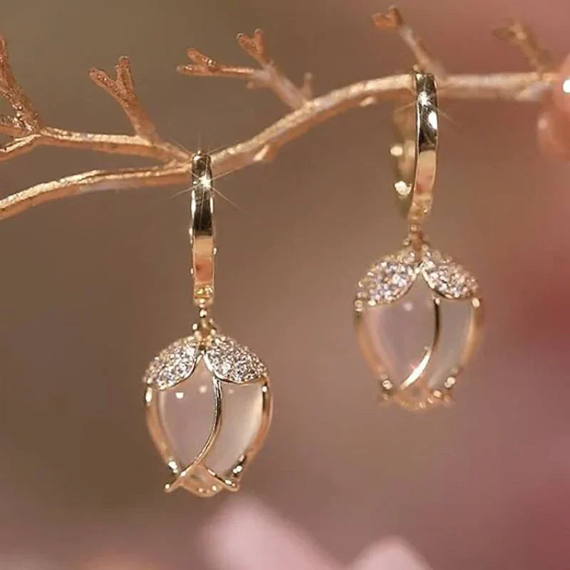 Tulip Zirconia Earrings
