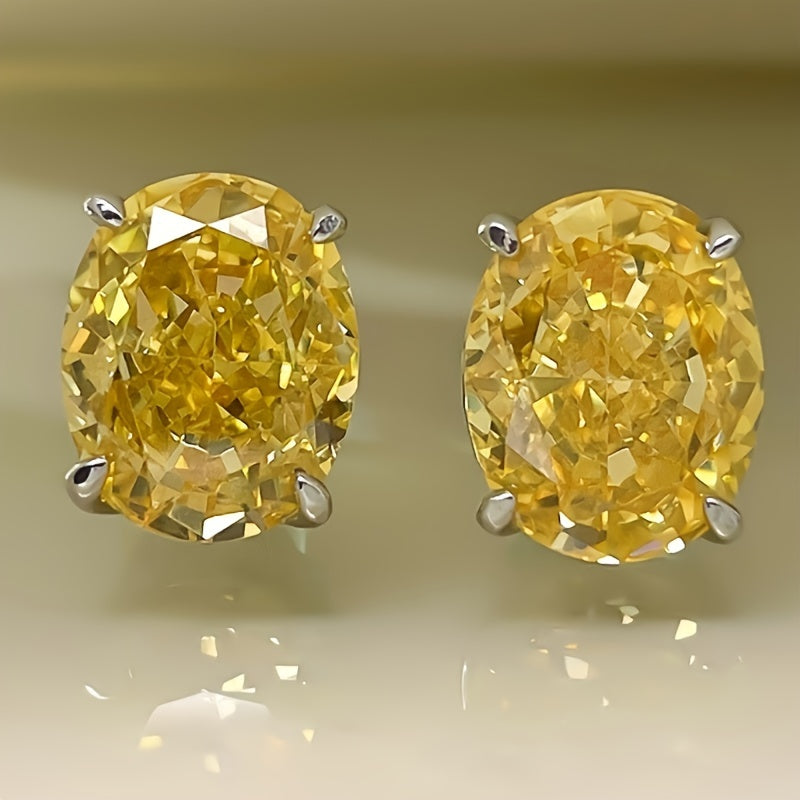 Eternity White Gold Earrings with Cubic Zirconia
