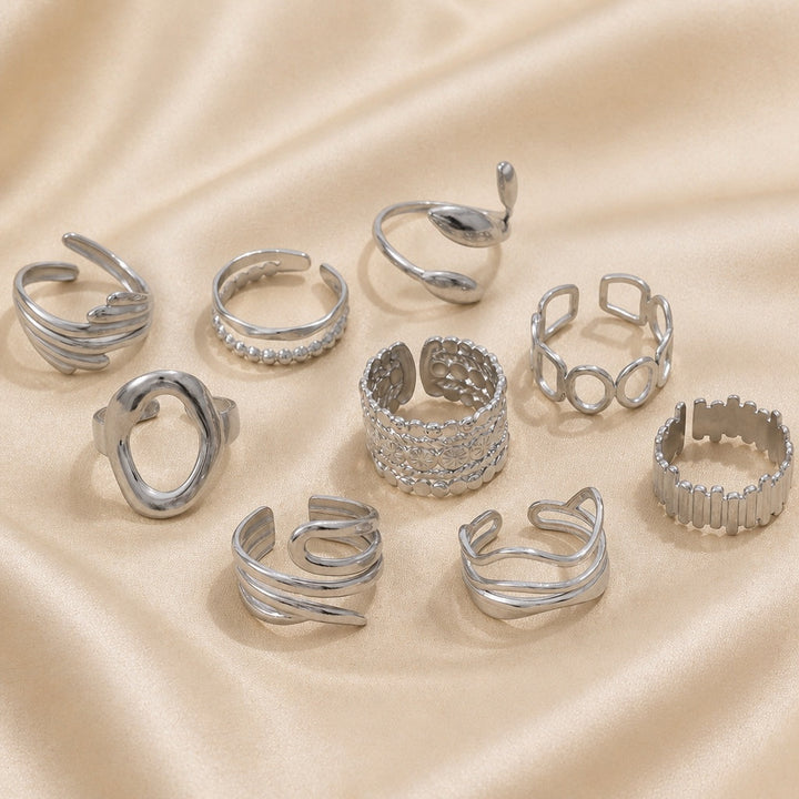 Vintage white gold stacking rings
