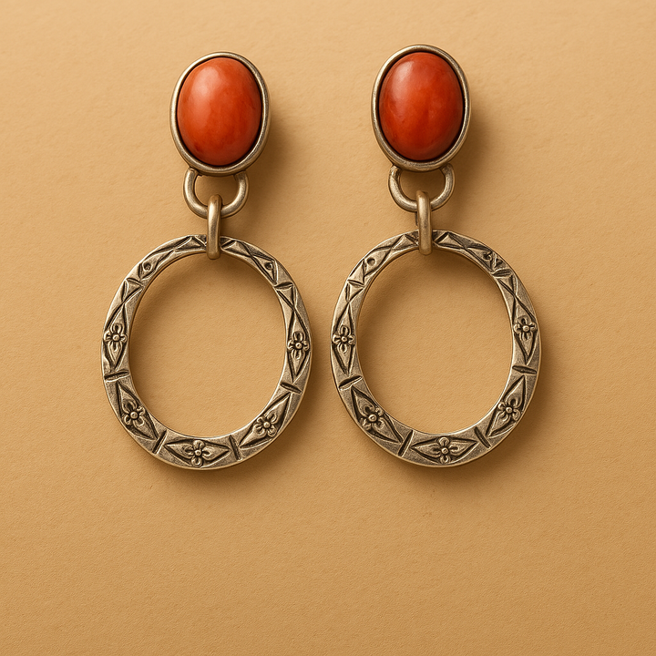 Boho Vintage Onyx Earrings