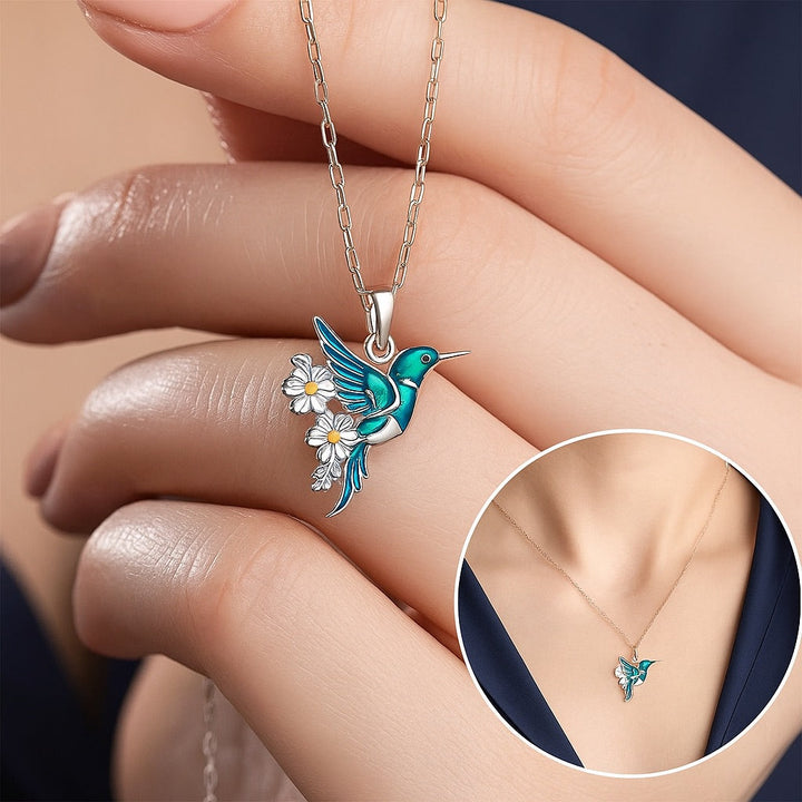 Beautiful Turquoise Hummingbird Necklace with Bonus Earrings – Limited Time Offer