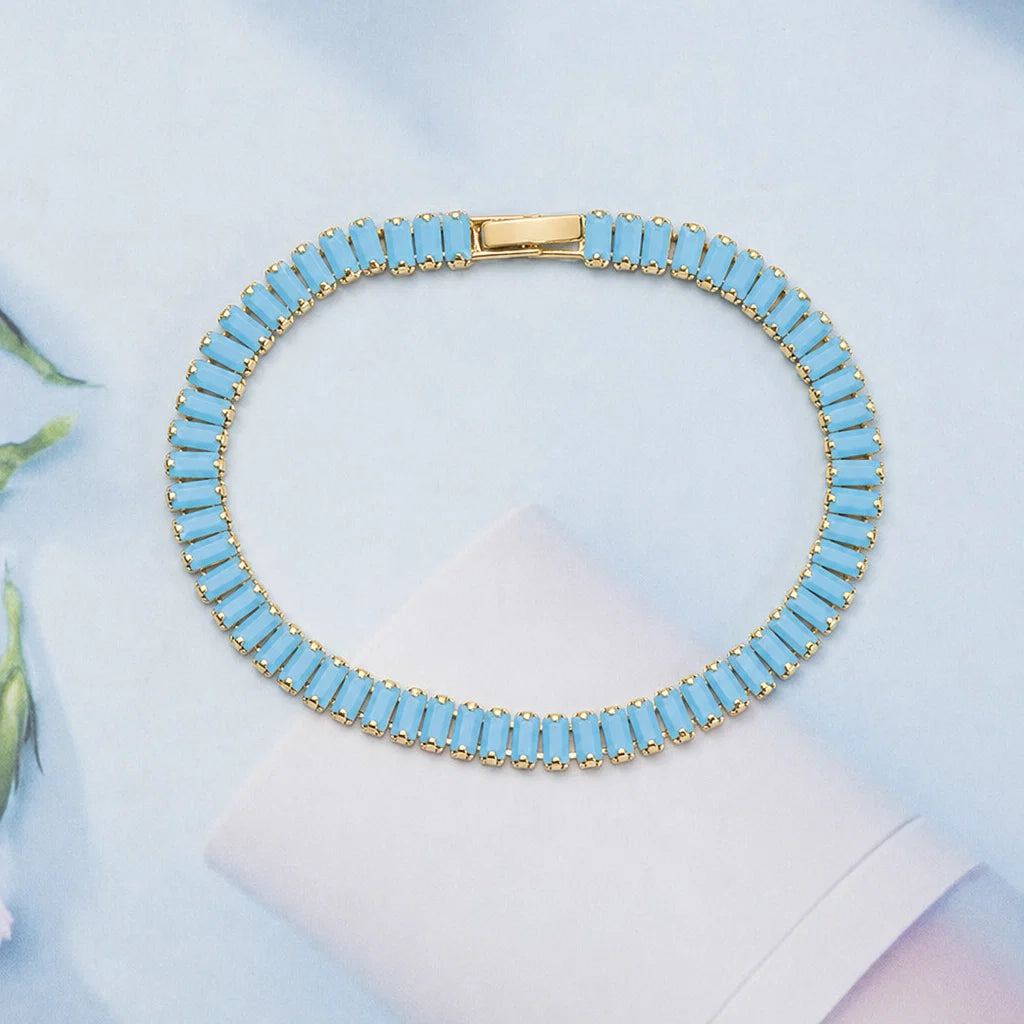Turquoise Vertéa Tennis Bracelet | Gold